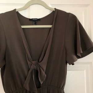 Forever 21 olive green jumpsuit small